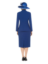 2pc Notch Collar 3-button Skirt Suit-Plus