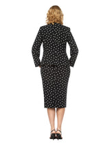 3pc Round Neck Clean Lines Detailed Skirt Suit