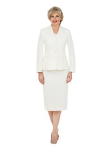2pc Notch Layered Collar 3-Button Skt Suit-Plus