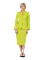 2pc Notch Layered Collar 3-Button Skt Suit