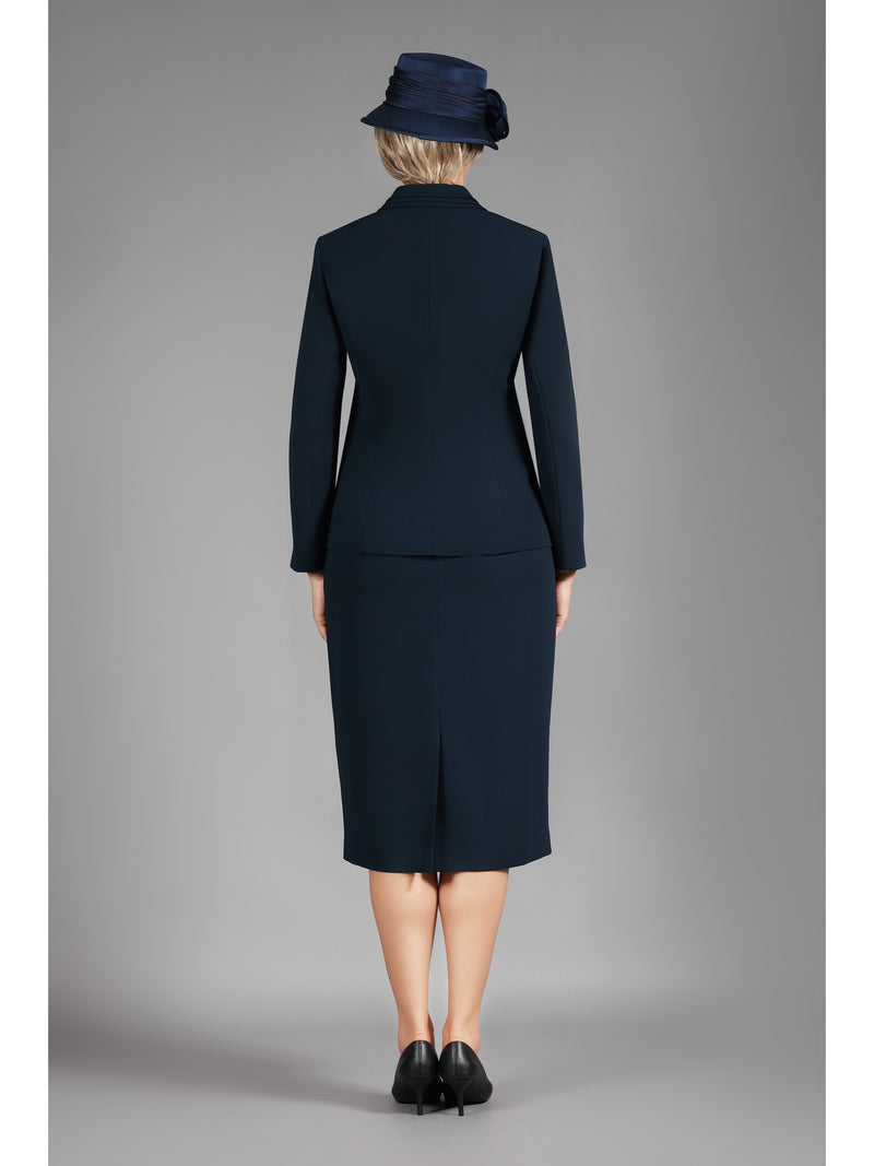 2pc Notch Layered Collar 3-Button Skt Suit