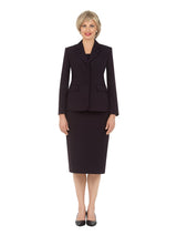 2pc Notch Layered Collar 3-Button Skt Suit