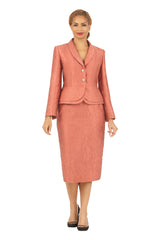 2pc Peplum Jkt+Skirt Suit in Brocade