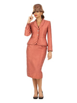 2pc Peplum Jkt+Skirt Suit in Brocade-Plus