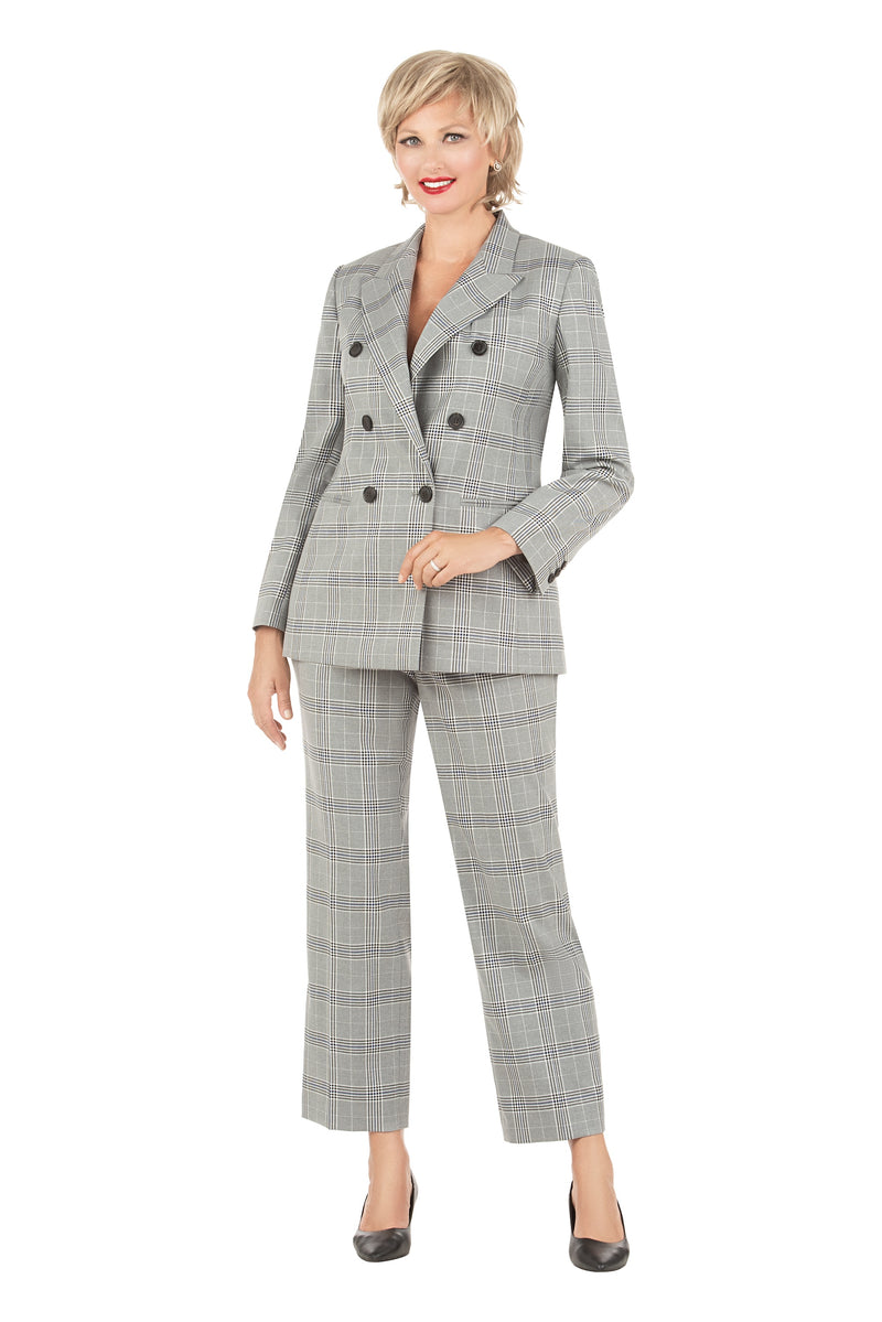 2pc Dbl Brstd Wdpn Jkt + Pants Suit