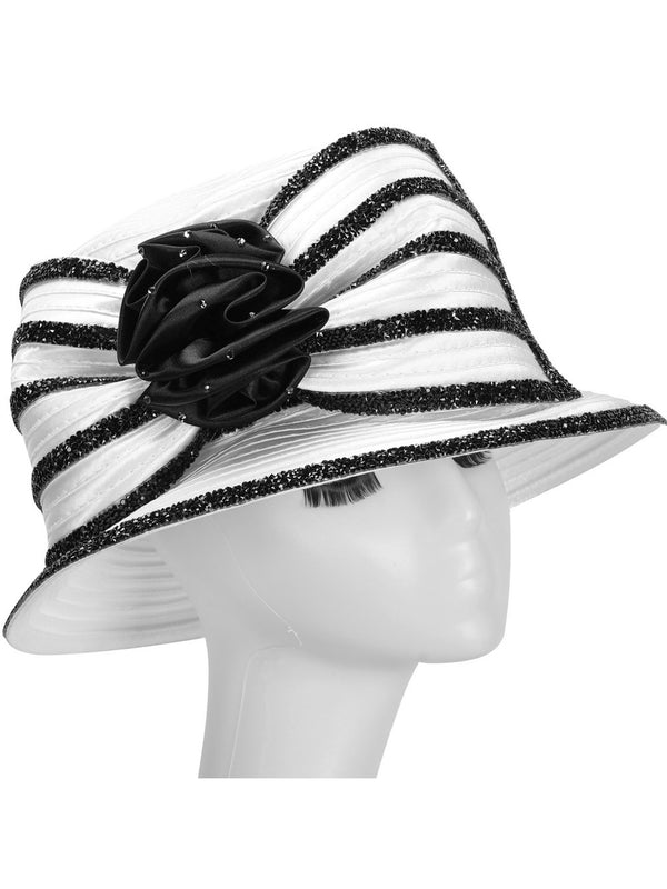 MED BRIM TWO-TONE BOW DETAIL HAT