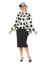 2pc Polka Dot Top & Skirt Set-Plus