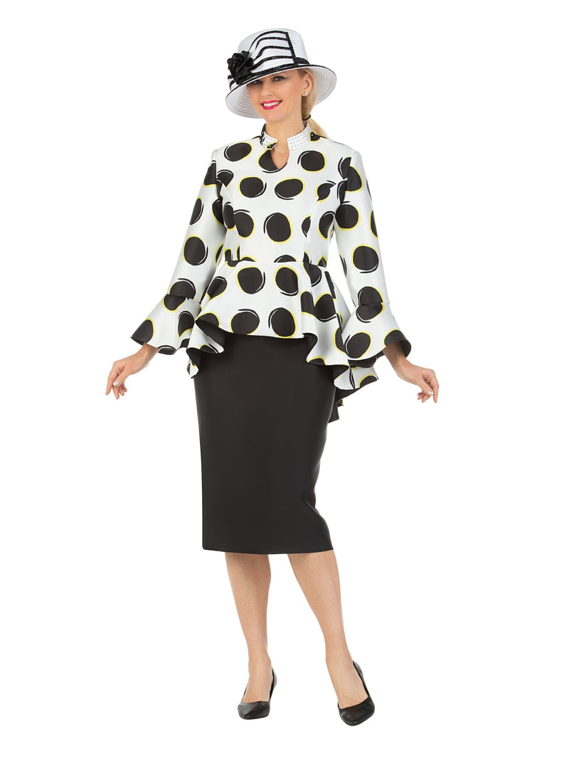 2pc Polka Dot Top & Skirt Set-Plus