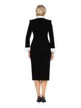 Signature Contrast Crystal Trim 2pc Skirt Suit