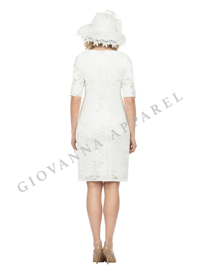 1pc Lux Lace Overlay Shift Dress
