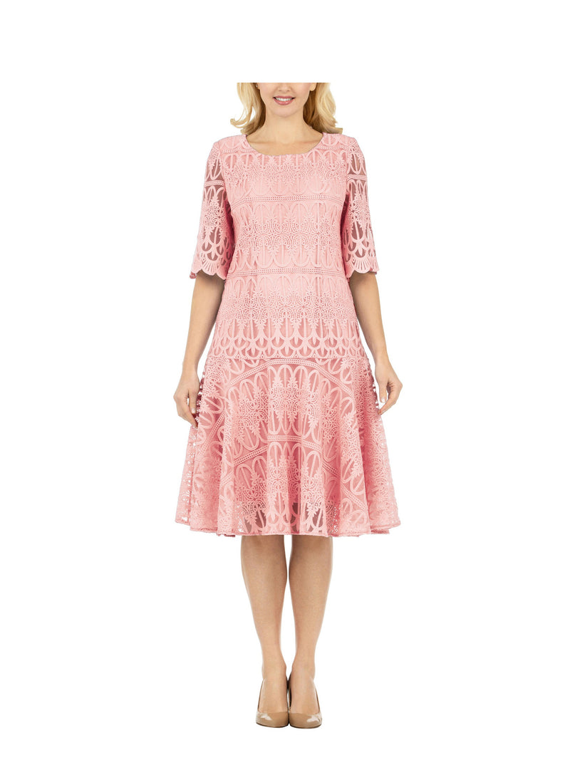 1pc Embroidery Lux Lace Pleated Flare Dress Giovanna Apparel 1pc Embroidery Lux Lace Pleated Flare Dress Giovanna Apparel