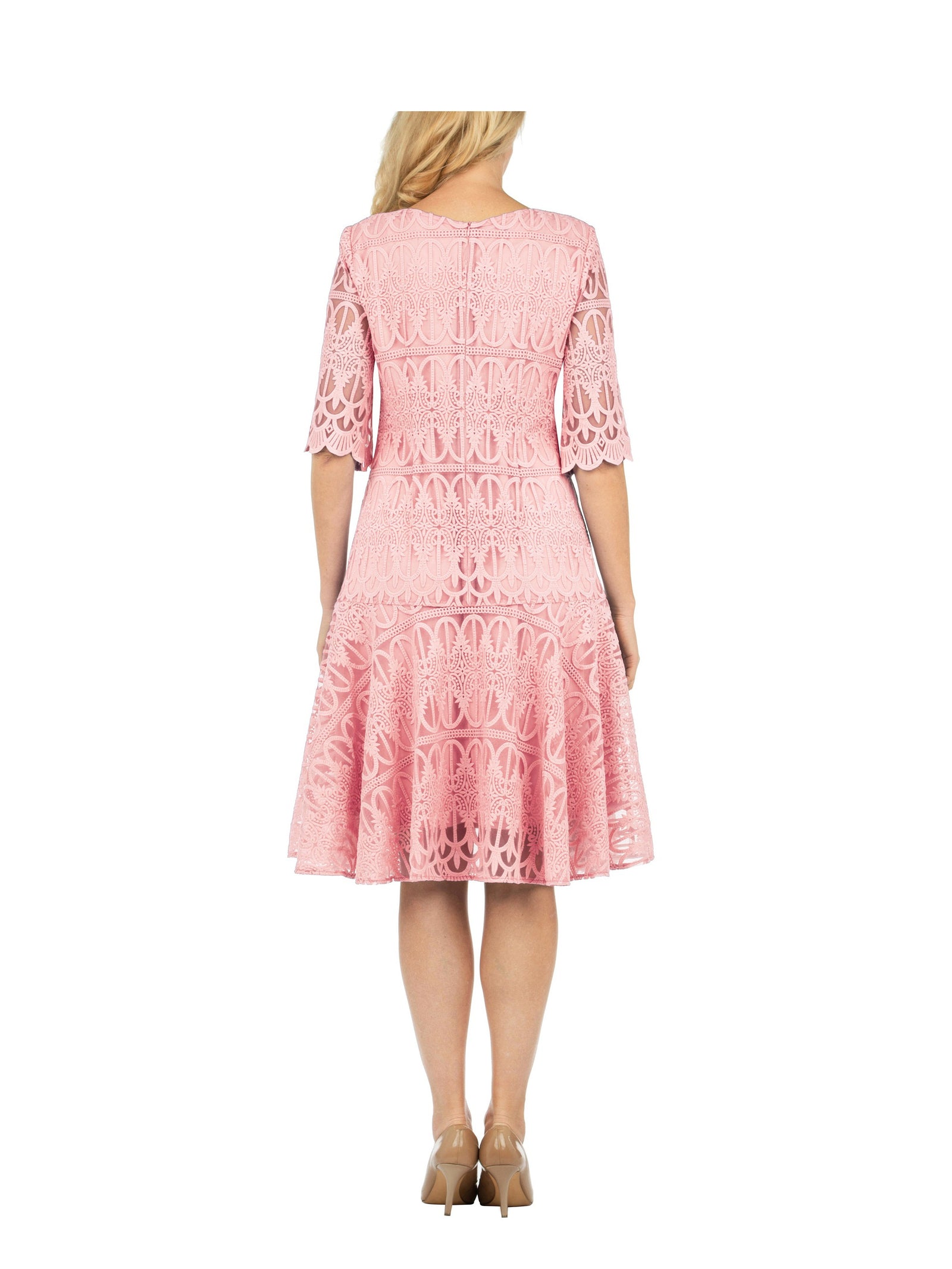 【なのはな】Acka lace flare dress size1 1pc Embroidery Lux Lace Pleated Flare Dress – Giovanna Apparel