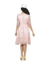 1pc Short Slv Lux Lace A-line Dress