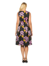 A-line Sleeveless Floral Print Dress