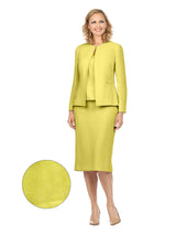 3pc Round Neck Clean Lines Skirt Suit - Plus size